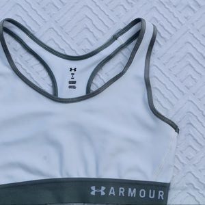 White Underarmour Cross-back Sports Bra